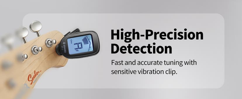 Donner Guitar Tuner Clip on-Accurate Chromatic,Acoustic Guitar Bass Violin Ukulele Tuner DT-2