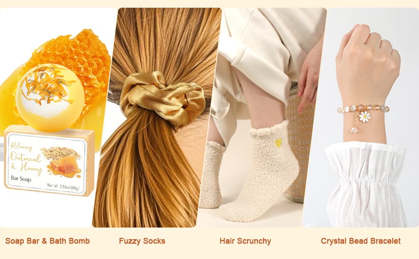 Birthday Gifts for Women, Gift Baskets for Women, Best Friend Friendship Gifts, Get Well Soon Inspirational Gift Set Box for Woman Her Teen Girl Sister Friendship w 18oz Daisy Cup