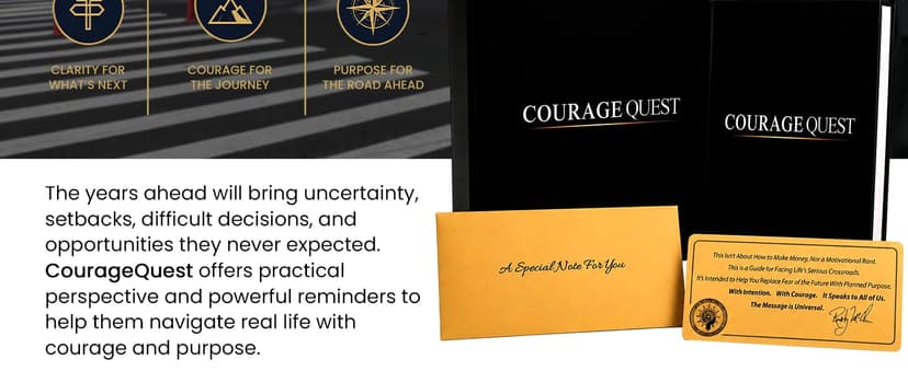 Book + Author's Note + Envelope. Gift for Late Teens & Young Adults: Graduation, Birthdays, College, Internships & First Jobs COURAGEQUEST Gift for Late Teens & Young Adults, Confidence and Purpose B0GYRL14C9