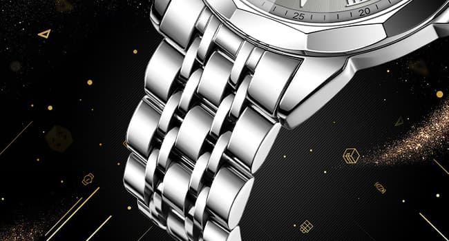 OLEVS Mens Silver Watches Luxury Waterproof Silver Watch for Men Analog Quartz Stainless Steel Men's Dress Watches Classic Casual Wrist Watch Large Face with Date Relojes para Hombres