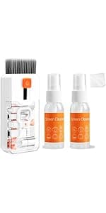 Electronics Deep Cleaning Reusable Brush Tool, Screen-Safe Spray, for iPhone iPad Macbook Airpod Camera, Gaming Accessories Ordilend Keyboard Cleaner & Laptop Cleaning Kit, All-in-1 for Computer PC B0C2VBXRYG