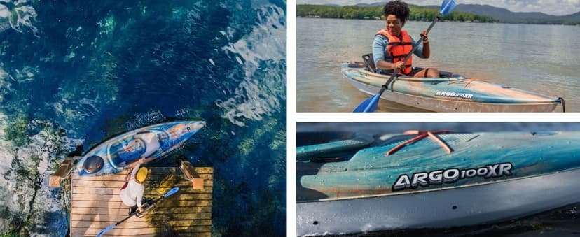 Pelican Argo 100XR - Premium Sit-in Recreational Kayak - Lightweight one Person Kayak - 10 ft