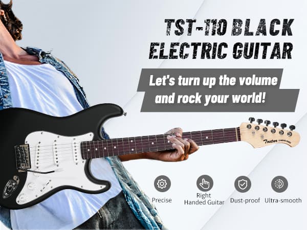 Tostar 39 Inch Full Size Electric Guitar Kit For Beginners And Adults,SSS Pickup Stratocaster Guitarra Electrica Set Includes Tremolo Bridge,Amp,Strings,Stand,Case Bag,Birthday Christmas Holiday Gifts