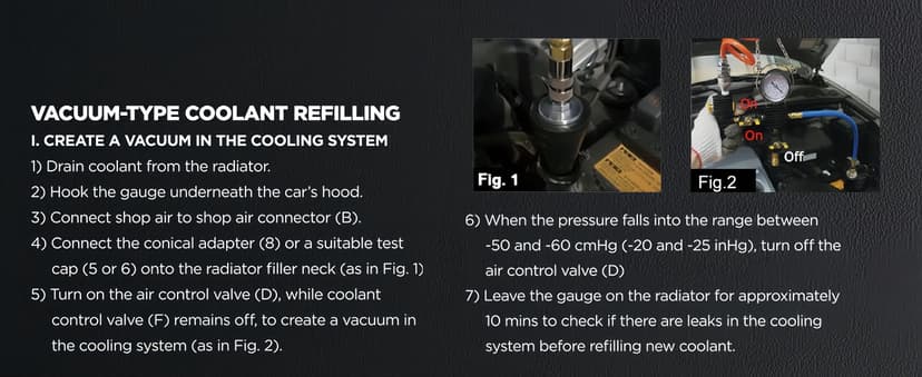 28pcs Universal Radiator Pressure Tester Kit, Tester Pneumatic Vacuum Cooling System Purge Refill Leak/Refiller Set, Universal Automotive Domestic/Import Vehicles, Motorcycle