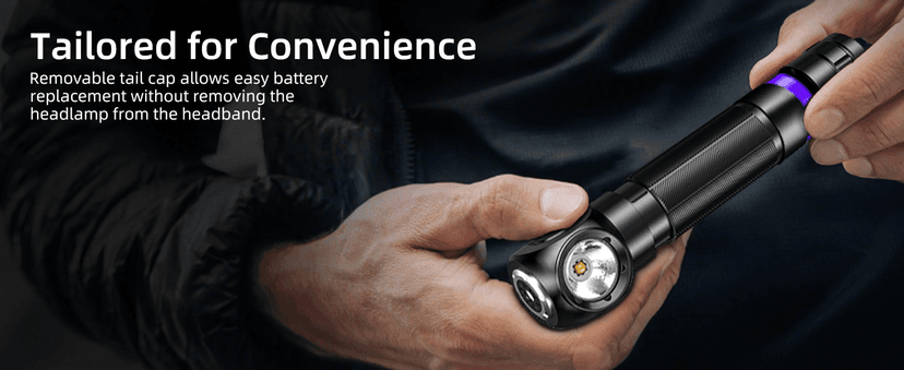 SuperFire SuperFire Rechargeable Headlamp 1000 Lumens - Waterproof Hands-Free Light with 5 Modes & Magnetic Base | Gift for Men, Dads, Outdoorsmen | Camping, Hunting, Work, Emergency (TH04-S)