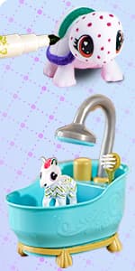 Crayola Scribble Scrubbies Glam Pack (4 Pets), Holiday for Kids, Washable Pet Care Toy, Coloring Animal Craft, Stocking Stuffer Toys for Girls & Boys, 3+