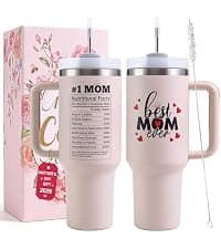 Mother in Law Tumbler with Handle 40oz Mothers Day Gift - Best Funny Mother in Law Mug Gifts for Birthday Mother's Day, Wedding, Valentine's, Christmas B0DS9TZLBC
