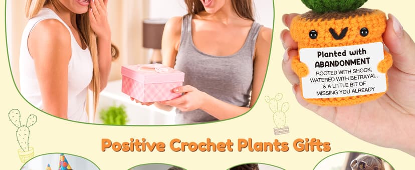 Funny Retirement Gift for Woman Men, Coworker Farewell Leaving Going Away Goodbye Gift for Women Coworker Boss Friend Teacher, Moving Away Off to College, Crochet Abandonment Cactus Decroration Card