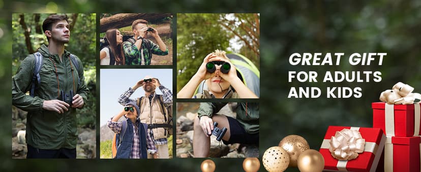 POLDR 12X25 Small Pocket Binoculars Compact Adults, Mini Kids Binoculars Boys for Bird Watching, Concert Theater Opera