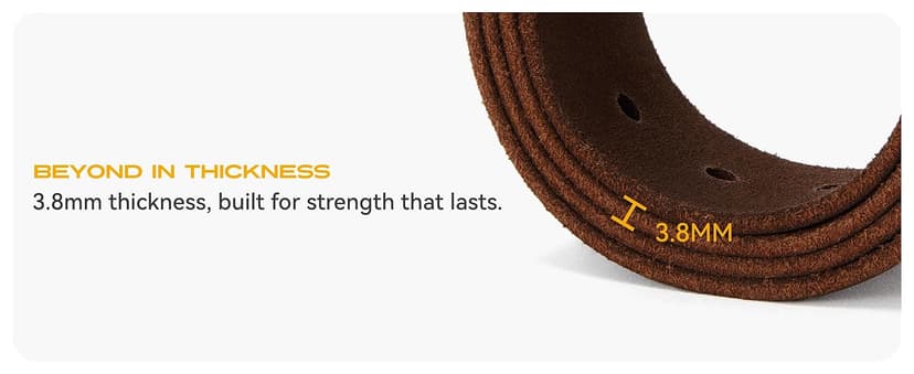 CHAOREN Mens Belts Leather - 35mm Genuine Leather Belt for Jeans - Men Gift for Casual Dress