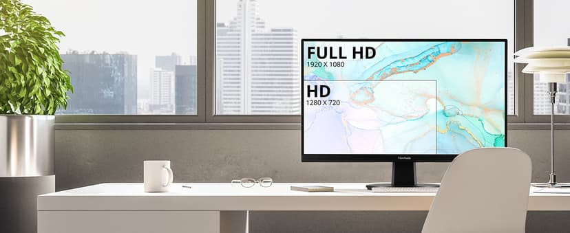 ViewSonic VA2247-MH 22 Inch 1080p Monitor, 100Hz Refresh Rate with FreeSync for Smooth Workflows, Ultra-Thin Bezels, HDMI, and VGA Inputs