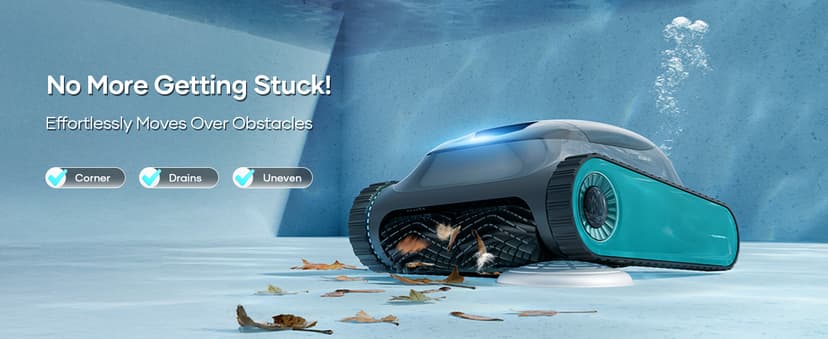 (2025 Upgrade) Aiper Scuba S1 Robotic Pool Cleaner, Wall & Waterline Cleaning, Double Filtration, Extended 180-Min Battery Life, Smart Navigation, App Support, OTA Upgrade