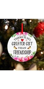 WaaHome Our Friendship is Endless Christmas Ornaments Friend Gifts for Women, Best Friend Ornaments for Christmas Tree Decorations Friendship Gifts for Friends Female Women