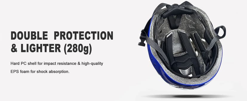 Lightweight Adult Bike Helmet Only 280g - CPSC Certified Bicycle Helmet for Men Women with 15 Air Vents, Adjustable Dial Fit, Removable Liner & Visor, Road Cycling Helmet Size 58-62cm