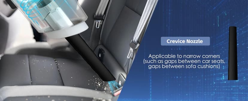 EABOSON Handheld Vacuum Cordless, 16000PA High Power Suction Hand Held Car Vacuum Cleaner Portable with Washable Filter & Multi Accessories, Rechargeable Dust Busters for Car Home Office and Pet Hair