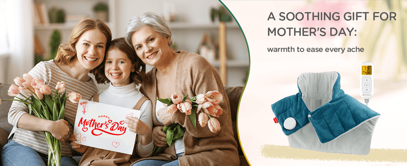 Comfytemp Heating Pad for Neck and Shoulders and Back, 2.6lb Weighted Electric Heat Pad for Pain Relief, Large FSA Eligible Heated Wrap, 9 Heat Settings, 11 Auto-Off, Gifts for Women Men Mom Dad