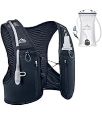 Running Vest with 2L Water Bladder, Hydration Backpack, USA Original Patent, Lightweight Hydration Pack with Gear Holder, Reflective Chest Pack for Men Women for Marathon