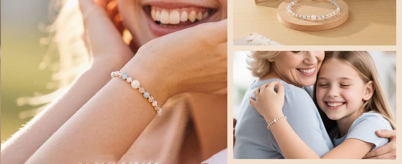 HGDEER Natural Crystal Bracelet 13th 16th Birthday Gifts for Girls - Rose Quartz Moonstone Aquamarine Healing Stones Jewelry with Meaning Card for Daughter Granddaughter