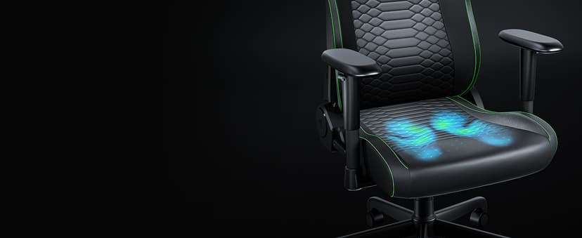 Razer Iskur V2 X NewGen Ergonomic Gaming Chair — Built-in Lumbar Support, Cooltouch Gen-2 EPU Leather, Ultra-Wide Seat Base, Adjustable 152 Degree Recline, Foam Cushions — Black/Green