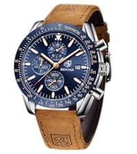 BENYAR BY BENYAR Watch for Men Analog Quartz Chronograph Waterproof Luminous Designer Mens Wrist Watches Business Work Sport Casual Dress Watch with Silicone Strap Elegant Gifts for Men