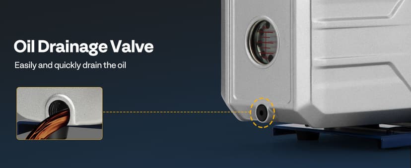 VIVOHOME 1.5 HP 14.4 CFM 2 Stage HVAC Vacuum Pump for R134a R12 R22 R502 R410a Systems, Auto AC Vacuum Pump for Automotive Air Conditioner Refrigeration Maintenance with 2 Oil Bottles