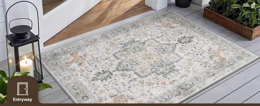 36"x48" Office Chair Mat for Hardwood Tile Floor, Under Desk Carpet Protector for Rolling Computer Chair Mat, Machine Washable Area Rug, Anti-Slip 1/5" Thick Low Pile Thin Vinyl Floor Mat, Taupe