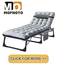 MOPHOTO Zero Gravity Chair, Outdoor Padded Lounge Chair with Side Table, Zero Gravity Recliner Chair, Outdoor Reclining Chair, Sturdy & Comfortable, Supports up to 440lbs
