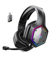 EKSA E1000 USB Gaming Headset for PC, Computer Headphones with Microphone/Mic Noise Cancelling, 7.1 Surround Sound, RGB Light - Wired Headphones for PS4, PS5 Console, Laptop, Call Center