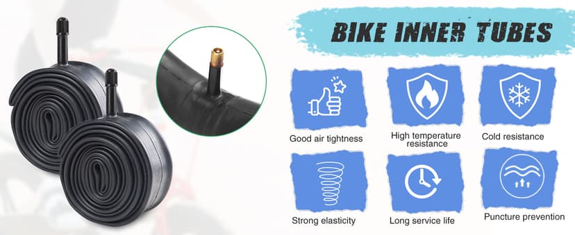 12/16/20x2.125 Bike Tires 1/2 Pack 12/16/20 Inch Kids Folding Replacement Tire/Tube Suitable for Tires 12/20x2.1 12/16/20x2. 125 12/20x2.25, Multiple Colors