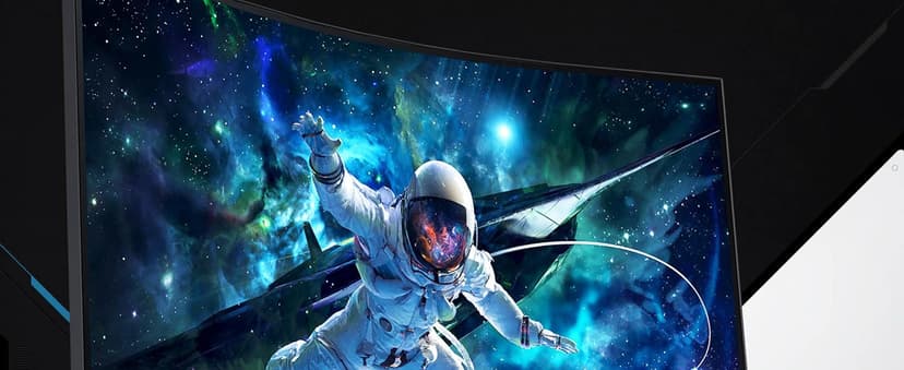 SAMSUNG 32" Odyssey G55C Series QHD 1000R Curved Gaming Monitor, 1ms(MPRT), HDR10, 165Hz, AMD Radeon FreeSync, Eye Care, Glare Free, Sharp Resolution LS32CG550ENXZA