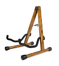 MUSO Guitar Stand,Acoustic Guitar Stand,Wood Classical Electric Guitar Stand,Foldable Bass Guitar Stand,Guitar Accessories also fit Bass,Violin,Ukulele(Zebra)