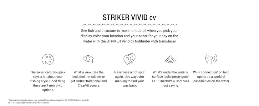 Garmin Striker Vivid 4cv Fishfinder with Transducer - 4-inch LCD Display - Easy-to-Use Scanning Sonar - Color Palettes, 11.2 Ounces (010-02550-00)