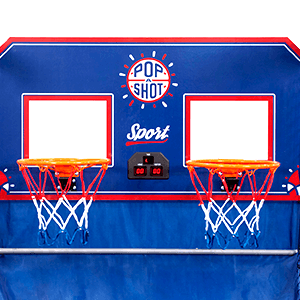 Pop-A-Shot - Dual Shot Sport | Arcade Basketball Game for Home | Paddle Scoring Hoop, 10 Game Modes, 4 Balls | Foldable for Easy Storage | Fun for All Players