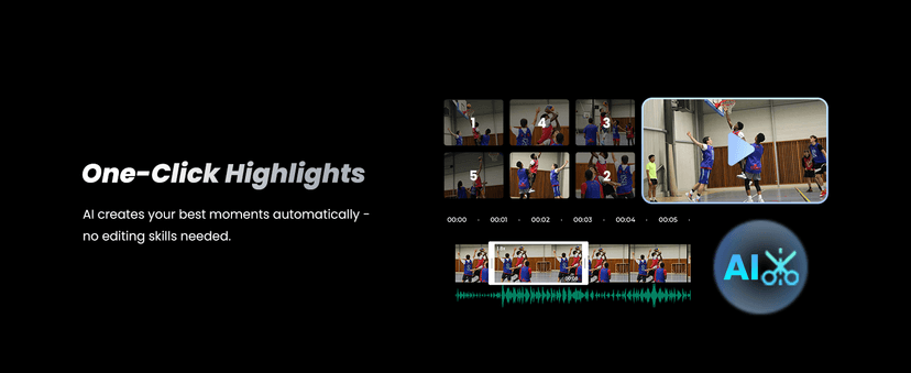 XbotGo Chameleon AI Auto Sports Action Camera - 4K 60FPS Soccer Camera and Basketball Tracking Camera for Team Sports, Live Streaming, No Subscription, Works with iOS & Android (Lava Graphite)