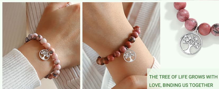 UNGENT THEM Tree of Life Bracelet for Women, Gifts for Grandma, Nana, Mother in Law, Mom, Gigi, Mimi, Aunt, Sister in Law, Teacher, Birthday Christmas Wedding Mothers' Day Gifts