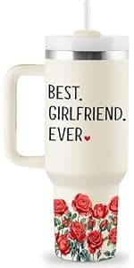 Anniversary, Christmas, Valentines Day Gift Ideas for Her - 40oz Travel Cup Insulated Tumbler with Lid & Straw Gifts for Girlfriend - Girlfriend Birthday Gifts for Women B0FVDQHKY6