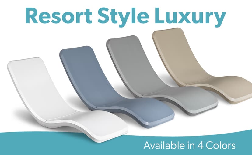 GoSports Coast Modern in Pool Lounge Chair - Waterproof & Weighted Chaise Lounger - Outdoor Pool Furniture for Patio or in Baja Shelf