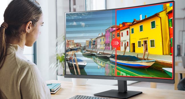 LG 32MR50C-B Curved Monitor 32-Inch FHD 100Hz AMD FreeSync OnScreen Control Dynamic Action Sync Black Stabilizer Tilt Stand (HDMI) - Black