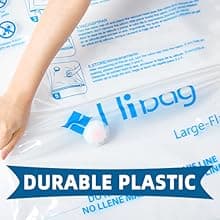 HIBAG Vacuum Storage Seal Bags, 10 Jumbo Space Saver Vacuum Sealer Bags for Clothes, Comforters, Blankets, Bedding (10J)
