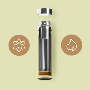 LeafLife Premium Bamboo Tea Bottle for Loose Tea - Tea Infuser Bottle - Tea Gifts - Insulated Water Bottle/Coffee Tumbler/Tea - Tea Gift Set, Tea Accessories - Tea Tumbler 17oz