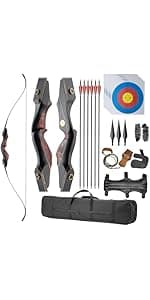 Compound Bow Set for Adults and Beginners, Adjustable 30-55 Lbs Draw Weight, 24"-29.5" Draw Length, up to IBO 310 fps, Archery Bow Set with All Accessories for Hunting Target Shooting Practice