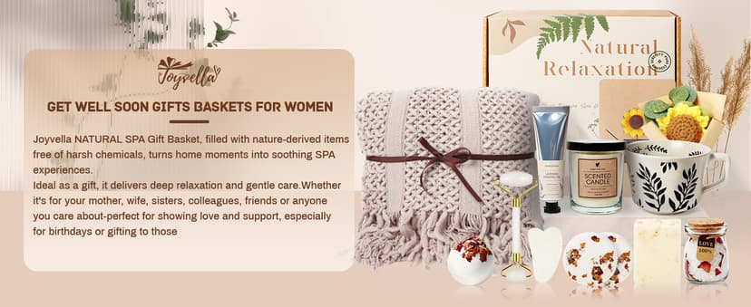 Birthday Gift for Women, Get Well Soon Self Care Package, Unique Spa Gift Basket Thank You Gifts for Mom Grandma Wife Best Friend Sister Her Mothers Day B0FKN316XM