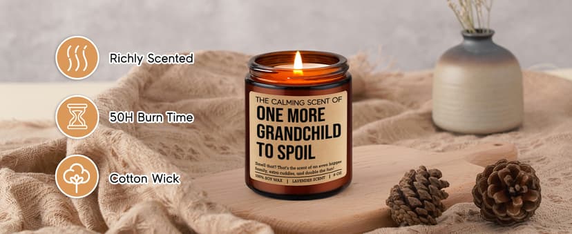 Miracu One More Grandchild Candle, Pregnancy Announcement for Grandparents, Baby Announcements Ideas, Pregnancy Reveal to Parents, Funny 2nd, Second Baby, Grandparents Again Gifts for Grandma Grandpa