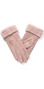 Vislivin Full-Hand Womens Touch screen Gloves Genuine Leather Gloves Warm Winter Texting Driving Glove