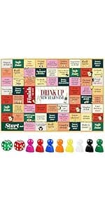 Fofeadm Drinking Board Games for Adults, Rubber Mat Drinking Board Game, Funny Party Interactive Drinking Games for Game Night, Birthday, Family Play or Any Occasion, Age 21+, 2-8 Players