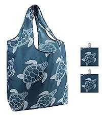 BeeGreen Reusable Grocery Bags Foldable 12 Pack Large Cute Totes - Heavy Duty Washable Holiday Cloth Gifts Bag with Handles, Reusable Gift Bulk Shopping Bags for Groceries for Women Animal Lover