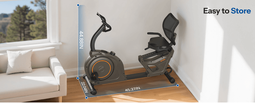 Niceday Recumbent Exercise Bike, Recumbent Bike for Home, Recumbent Stationary Bike 400LBS Weight Capacity, Magnetic Recumbent Bike with Smart APP, LCD Monitor, Heart Rate Handle