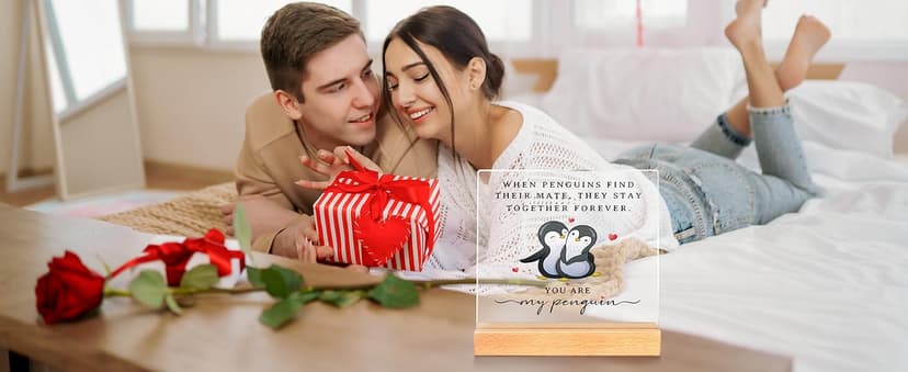SteadStyle Gifts for Him Her Boyfriend Girlfriend - Wedding Anniversary Acrylic Plaque Gifts for Men Women, Birthday Gift for Wife Husband Couple, Wedding Gift, Valentines Day, Christmas, Mothers Day