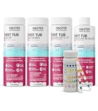 Bio Ouster 3in1 Weekly Hot Tub Cleaner, Conditioner, Clarifier - Hot Tub Chemicals for Standard & Inflatable Spas - Spa Chemicals for Crystal Clear & Sparkling Clean Water - Made in USA (4 Week Kit)