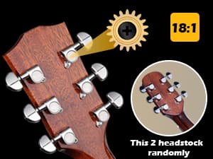 Rosen G31 Dreadnought Acoustic Guitar Soild Mahogany Top 41 Inch Guitarra Full Size Cutaway with Gloss Finish Bundle Starter Kit with Gig Bag, Strings, Strap, and Picks